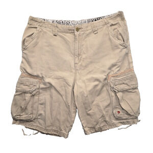 Quiksilver Khaki Cargo Shorts Men’s Size 36 Beige Utility Pocket Cotton
